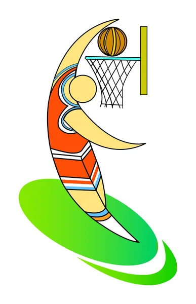 Basketball player illustration — Stock Vector