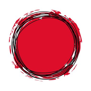 Karmaşık çizilmiş daire şeklinde ince çizgili, ayırıcı şekilli. Beyaz arka planda izole edilmiş. Vektör illüstrasyonu