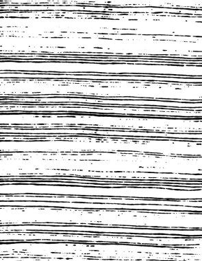 Çizgili poster arkaplanı ve mürekkep fırçasıyla boyanmış kirli desen. Vektör illüstrasyonu