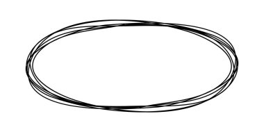 Karmaşık oval karalama beyaz arka planda izole