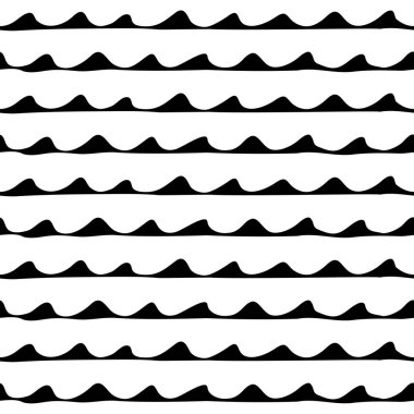 Seamless deniz modeli. El mürekkep dalgalar mavi ve beyaz boyalı. Grafik tasarım öğesi web siteleri, scrapbooking vb sabit printables, kumaş için.