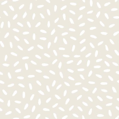 Elle çizilmiş arka planda pürüzsüz desen. Beyaz bej dokular. Rastgele fırça darbeleri. Geometrik grafik tasarım elemanı. Albüm duvar kâğıdı. Vektör illüstrasyonu