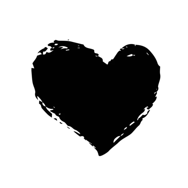 Грандиозный символ сердца, нарисованный кистью. — стоковый вектор