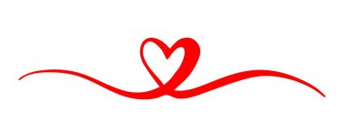 Sevgililer Günü 'nde beyaz arka planda izole edilmiş fırça ve mürekkeple boyanmış bir el. Vektör illüstrasyonu.