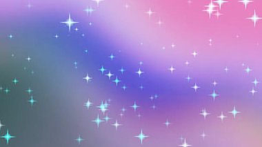 Süzülen Yıldızlar ve Parıldayan Parçacıklarla Soyut Arkaplan