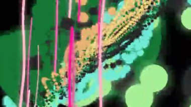 Akan Renkli Çember Parçacıkları ile Soyut Hareket Grafikleri Arkaplanı