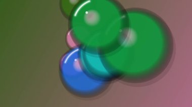 Renkli Parlayan Küre Simgelerinin Soyut Kümesi