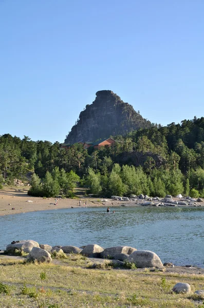 Lago Chebache, Parque Natural Nacional do Estado "Burabai", Cazaquistão — Fotografia de Stock