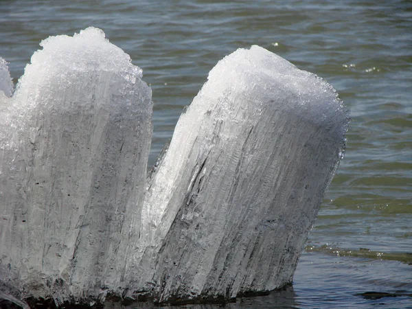 Ultimo ghiaccio sul fiume Irtysh, regione di Omsk, Siberia — Foto Stock