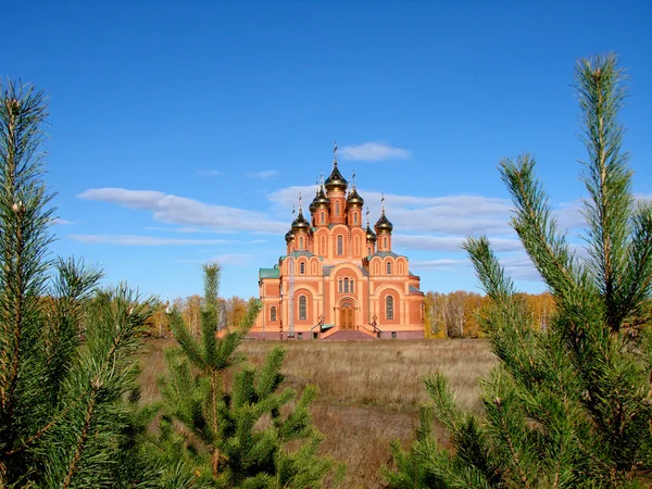 Achair 修道院, 鄂木斯克地区, 西伯利亚, 俄罗斯的教堂 — 图库照片