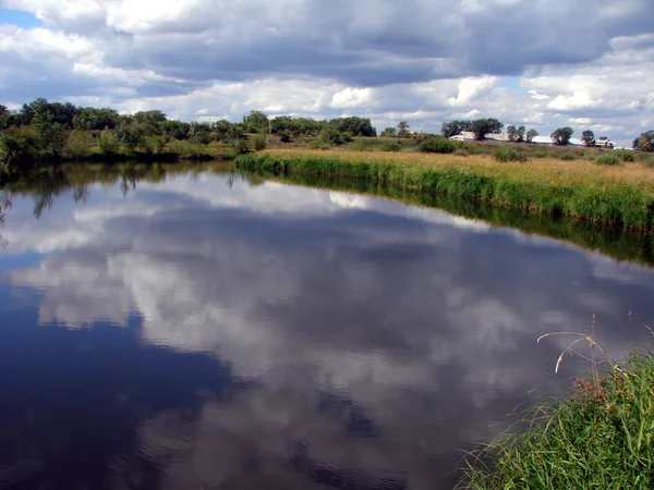 Rio Tatarka, região de Omsk, Rússia , — Fotografia de Stock