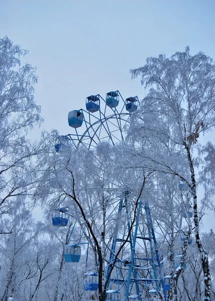 Winter Siberian city park, Omsk region — Stock Photo, Image