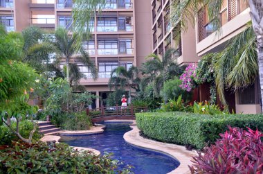 Otelde havuz, Çin, Hainan, Sania, Mayıs 2011