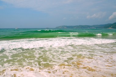 Yalong bay üzerinde sörf, Hainan Adası, Türkiye, Mayıs 2011