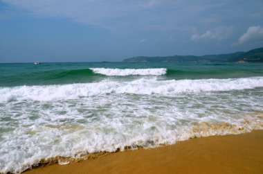 Yalong bay üzerinde sörf, Hainan Adası, Türkiye, Mayıs 2011