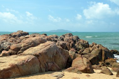 Beach taşlar, Park dünyanın sonu, Çin, Hainan, Sania