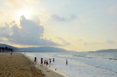 Hainan Adası, Çin, Hainan üzerinde sörf; Sanya Yalong Bay, Mayıs 2011