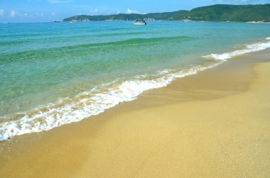 Kumsalda Hainan Adası, Çin, Sanya Yalong Bay, Mayıs 2011