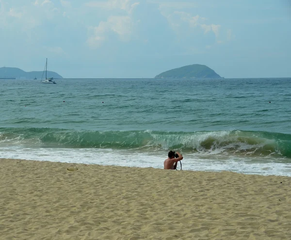 Fotograf, Chiny, Hainan; Sanya Yalong Bay, maj 2011 — Zdjęcie stockowe