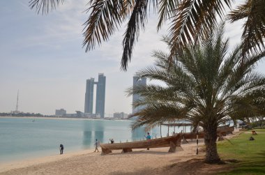 Skyscrapers in Abu Dhabi, United Arab Emirates clipart