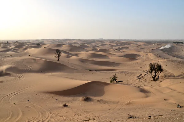 As dunas no deserto, Dubai, Emirados Árabes Unidos — Fotografia de Stock