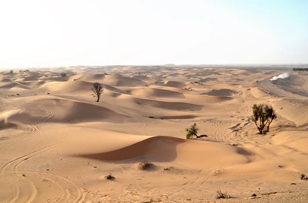 Las dunas en el desierto, Dubai, Emiratos Árabes Unidos —  Fotos de Stock