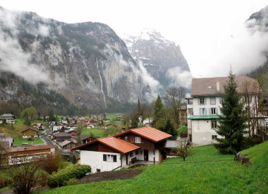 Interlaken, İsviçre'nin townscape