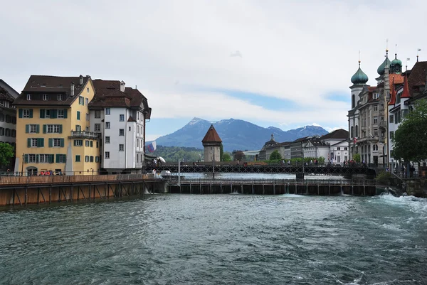 Luzern panoráma, Svájc — Stock Fotó