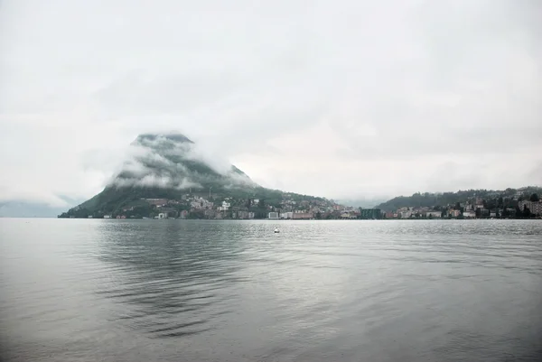 Panorama Lugano, Szwajcaria — Zdjęcie stockowe