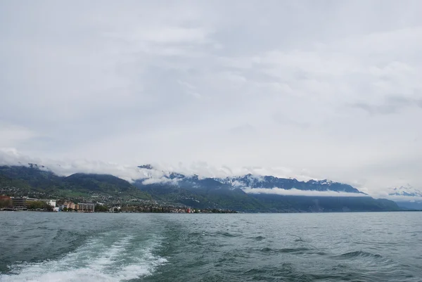 호수 제네바, 스위스의 시의 보기. — 스톡 사진