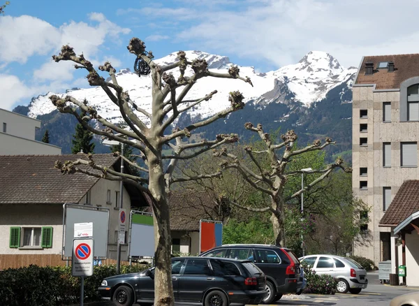 Stadsbeeld van Vaduz — Stockfoto