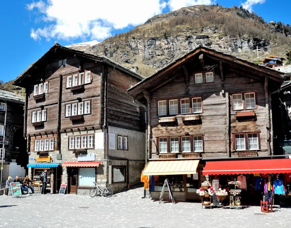 Zobacz dom Zermatt, z góry, Szwajcaria. — Zdjęcie stockowe