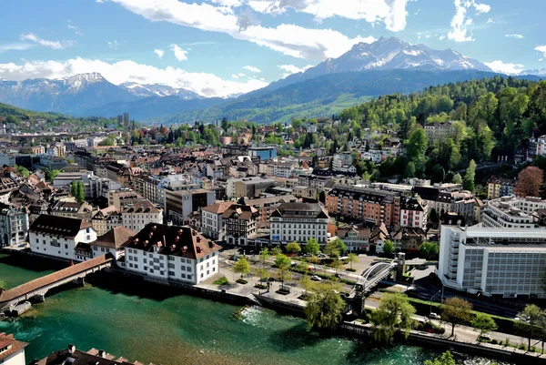 Luzern panoráma, Svájc — Stock Fotó