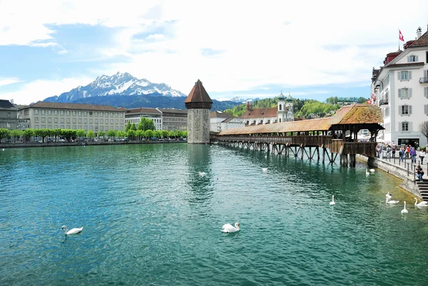 Luzern panoráma, Svájc — Stock Fotó