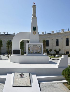SEVASTOPOL, CRIMEA - 20 Eylül 2020: Konstaninovskaya bataryasının avlusu