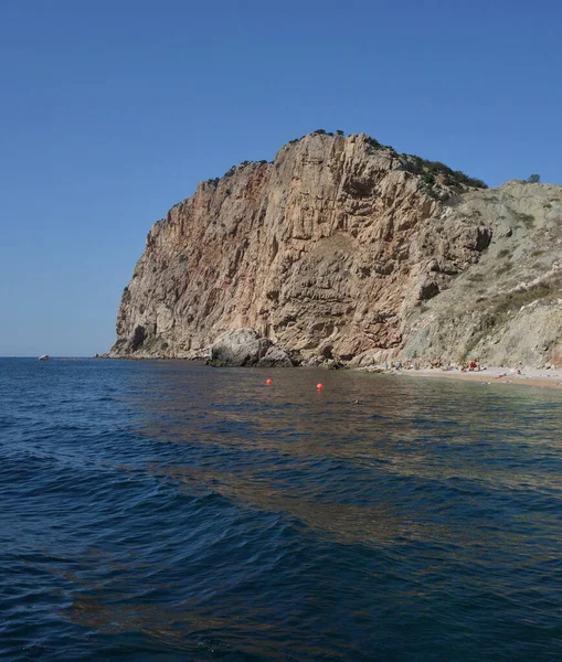 Sevastopol Crimea Septiembre 2020 Vista Del Mar Negro Playa Vasili —  Fotos de Stock