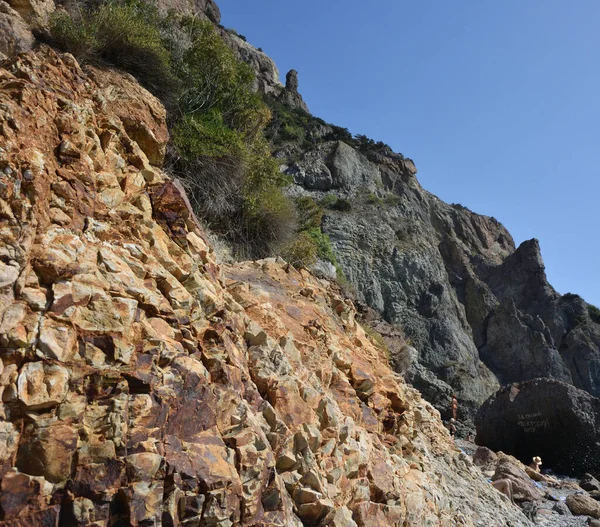 Sevastopol Crimea September 2020 Gesteinsstruktur Kap Fiolent Auf Der Krim — Stockfoto