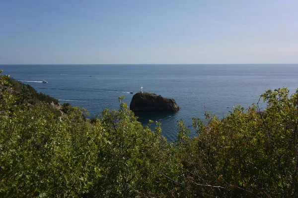 View Georgievskaya Rock Cape Fiolent Crimea — Stock Photo, Image