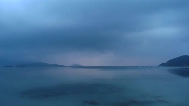 Soluppgång Över Den Vackra Bukten Sydkinesiska Havet — Stockvideo