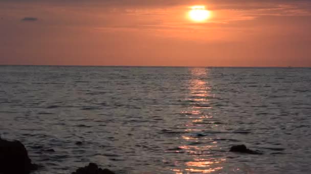 Sivastopol Kırım Yarımadasında Karadeniz Üzerinde Gün Batımı — Stok video