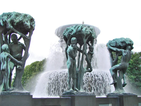 Oslo Norveç Ağustos 2008 Vigeland Heykel Parkı — Stok fotoğraf