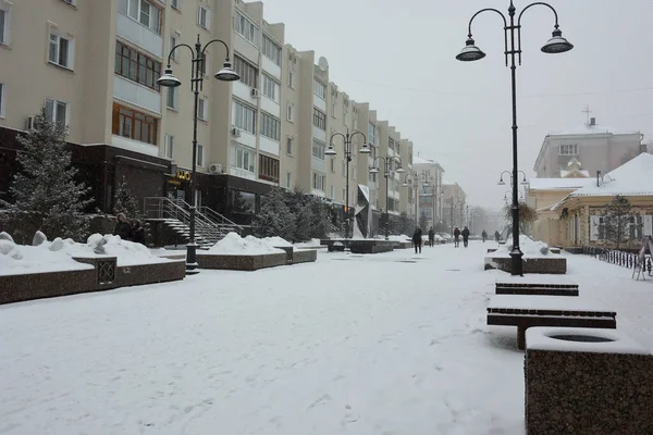 Omsk Rusia Diciembre 2017 Chokan Valikhanov Street Siberia Rusia — Foto de Stock