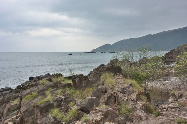 Vista Bahía Diamantes Del Mar Del Sur China Provincia Khanh — Foto de Stock