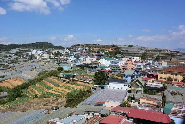 林福光塔から街の景色 ダラットベトナム — ストック写真