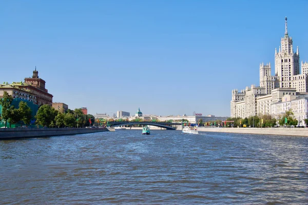 Moskau Russland September 2009 Flusswanderung Entlang Des Moskauer Flusses — Stockfoto