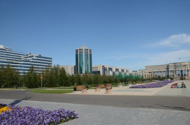 Yeşil Bulvarı Astana'su. Kazakistan sembolü