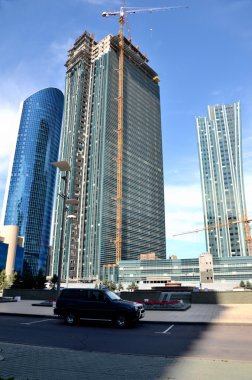Astana, Kazakistan'ın modern binalar inşaat
