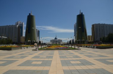 Yeşil Bulvarı Astana'su. Kazakistan sembolü