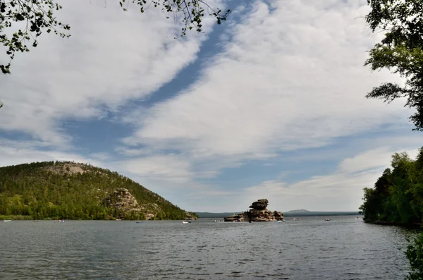 Lake Borovoe, állam nemzeti Park "Burabai", Kazahsztán — Stock Fotó