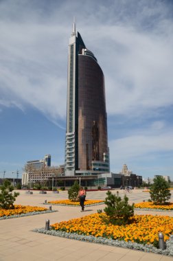 Astana, Kazakistan'ın modern binalar inşaat